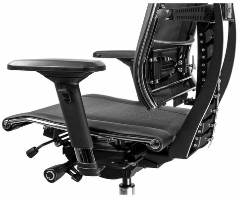 Кресло МЕТТА "YOGA" Y 4DT B2-14D, адаптивная спинка, 3D-подголовник, сверхпрочная сетка, черное