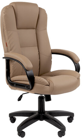 Кресло офисное Chairman CH 600 LT, экокожа, бежевое, 7158660