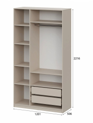 Шкаф 3-створчатый ШК 5 (1200) Меланж