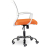 Кресло BRABIX "Wings MG-306", пластик белый, хром, сетка, серое/оранжевое, 532011