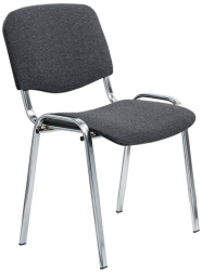 Стул STAFF "Iso Lite CF-008", хром, ткань серая (С-71), 532566
