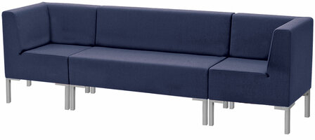 Кресло мягкое "Хост" М-43, 620х620х780 мм, без подлокотников, экокожа, темно-синее