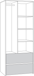 Шкаф для одежды Торонто 13.333