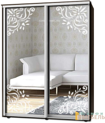 Шкаф-купе 2х дв Стандарт Пескоструй № 62