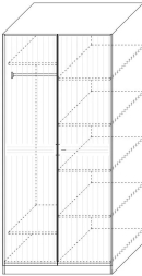 Шкаф комби 2-х дв. Майами NEW