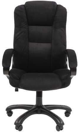 Кресло офисное Chairman CH 600, велюр, черное, 7158676