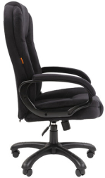 Кресло офисное Chairman CH 600, велюр, черное, 7158676