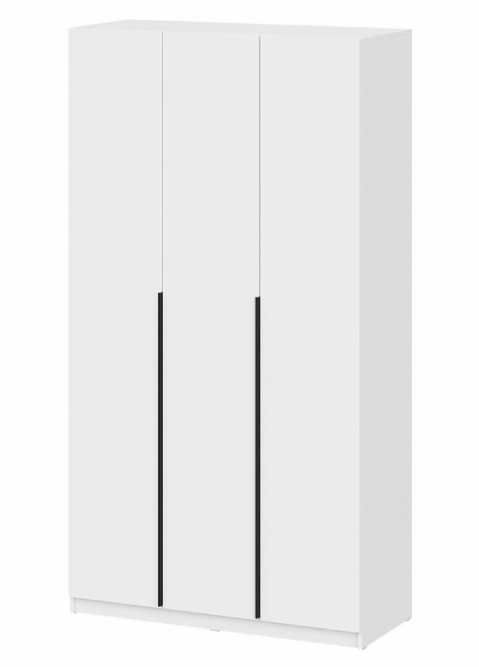 Шкаф 3-створчатый ШК 5 (1200) Белый текстурный