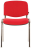 Стул для персонала и посетителей BRABIX "Iso CF-001", хромированный каркас, ткань красная с черным, 531423