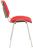Стул для персонала и посетителей BRABIX "Iso CF-001", хромированный каркас, ткань красная с черным, 531423