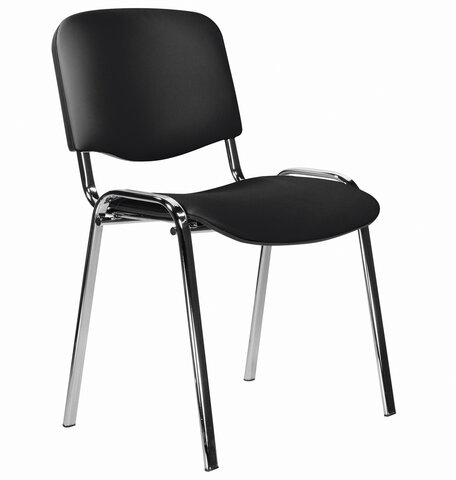 Стул STAFF "Iso Lite CF-008", хром, кожзам черный (Z-11), 532567
