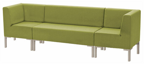 Кресло мягкое "Хост" М-43, 620х620х780 мм, без подлокотников, экокожа, светло-зеленое