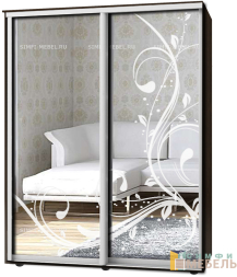 Шкаф-купе 2х дв Стандарт Пескоструй № 63