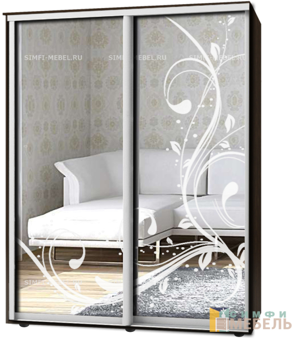 Шкаф-купе 2х дв Стандарт Пескоструй № 63