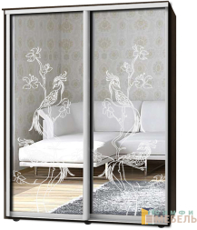 Шкаф-купе 2х дв Стандарт Пескоструй № 98+98