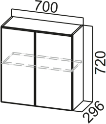 Шкаф навесной Ш700 Модерн Нью