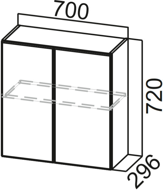 Шкаф навесной Ш700 Модерн Нью