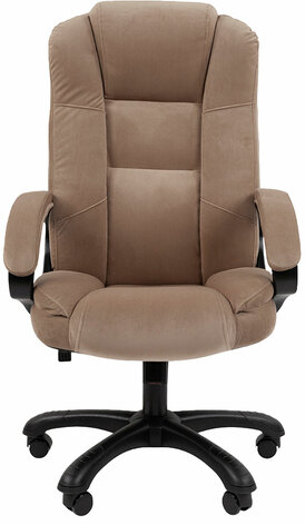 Кресло офисное Chairman CH 600, велюр, бежевое, 7158673