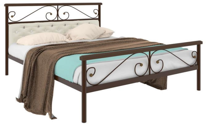 Металлическая кровать Эсмеральда Plus (мягкая)