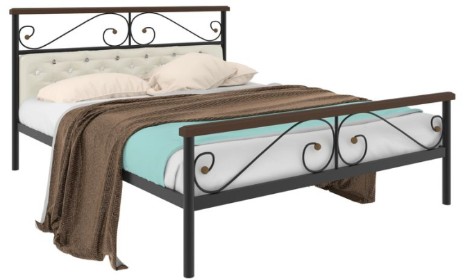 Металлическая кровать Эсмеральда Plus (мягкая)