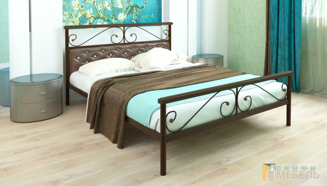 Металлическая кровать Эсмеральда Plus (мягкая)
