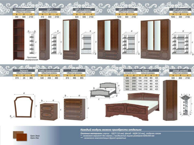 Тумба прикроватная "Лак" 2 ящика