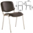 Стул для персонала и посетителей BRABIX "Iso CF-001", хромированный каркас, кожзам черный, 531424