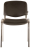 Стул для персонала и посетителей BRABIX "Iso CF-001", хромированный каркас, кожзам черный, 531424