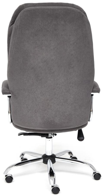 Кресло SOFTY LUX флок , серый, 29
