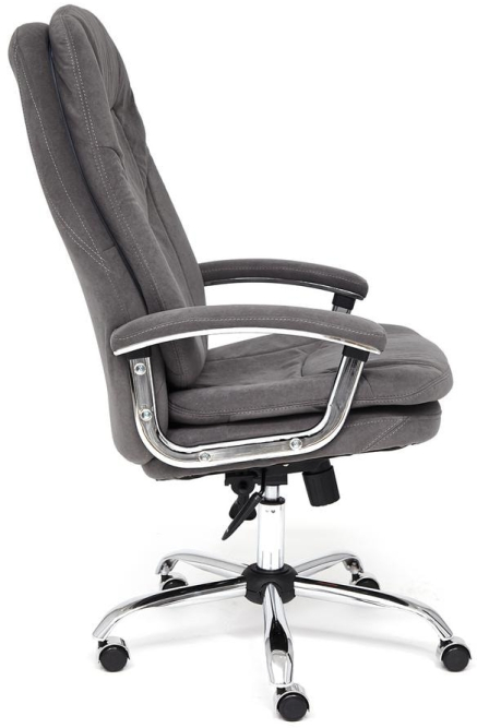 Кресло SOFTY LUX флок , серый, 29