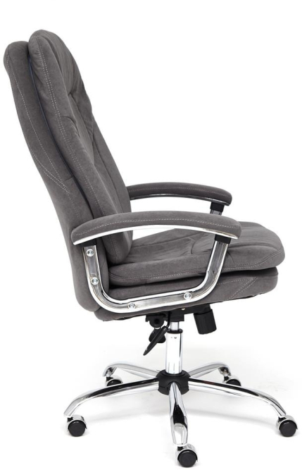 Кресло SOFTY LUX флок , серый, 29