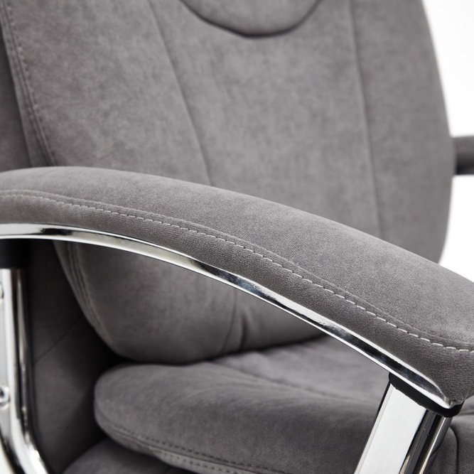 Кресло SOFTY LUX флок , серый, 29