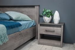 Спальня Денвер Риббек серый/Камень темный компл. №2