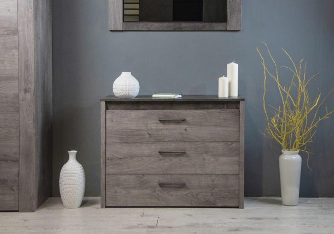 Спальня Денвер Риббек серый/Камень темный компл. №2