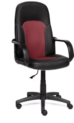 Кресло PARMA кож/зам, черный/бордо, 36-6/36-7