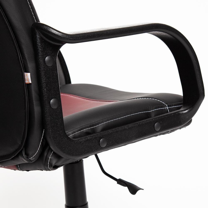 Кресло PARMA кож/зам, черный/бордо, 36-6/36-7