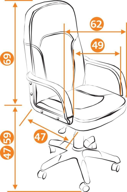 Кресло PARMA кож/зам, черный/бордо, 36-6/36-7