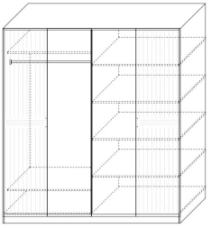 Шкаф 4-х дв. Майами NEW