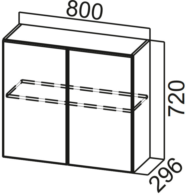 Шкаф навесной Ш800 Модерн Нью