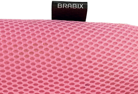 Кресло BRABIX "Fly MG-396W", с подлокотниками, пластик белый, сетка, розовое, 533008