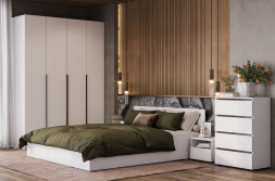 Шкаф 4-створчатый ШК 5 (1600) Белый текстурный