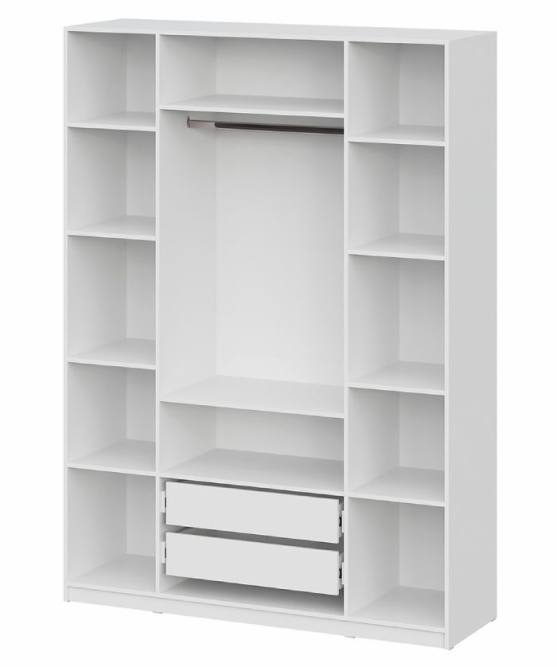 Шкаф 4-створчатый ШК 5 (1600) Белый текстурный