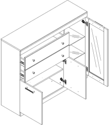 Тумба 1V2D2S JAGGER