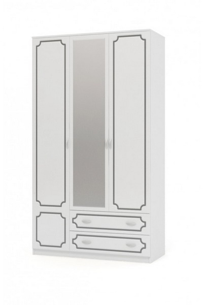 Шкаф распашной "Лак" 3-х дверный  ШР-3 (зеркало)