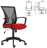 Кресло BRABIX "Wings MG-309", пластик черный, сетка, черное/красное, 532014