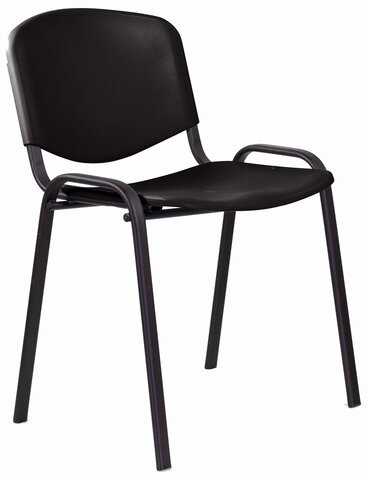 Стул STAFF "Iso Plast CF-009", черный каркас, пластик черный, 532569