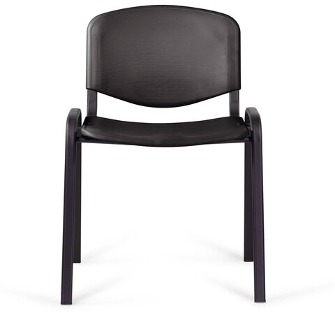 Стул STAFF "Iso Plast CF-009", черный каркас, пластик черный, 532569