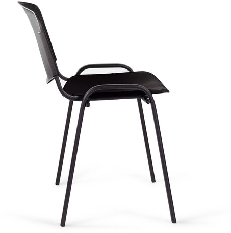 Стул STAFF "Iso Plast CF-009", черный каркас, пластик черный, 532569