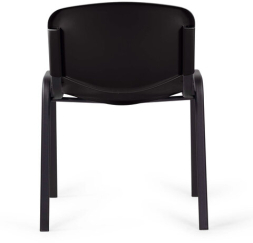 Стул STAFF "Iso Plast CF-009", черный каркас, пластик черный, 532569