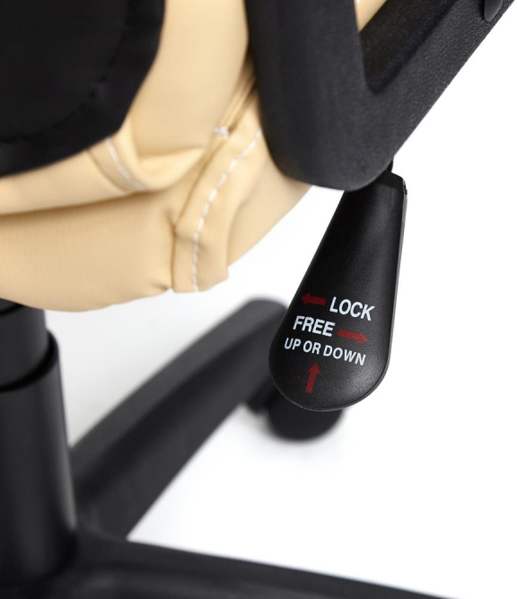 Кресло TWISTER кож/зам, черный/бежевый, 36-6/36-34